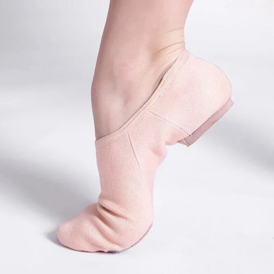 Stretch Canvas Slip On Jazz Balleti tantsukingad naistele Meeste Treeningjalatsid Pehmed Jooga Treeningjalatsid Sporditossud Roosa 44