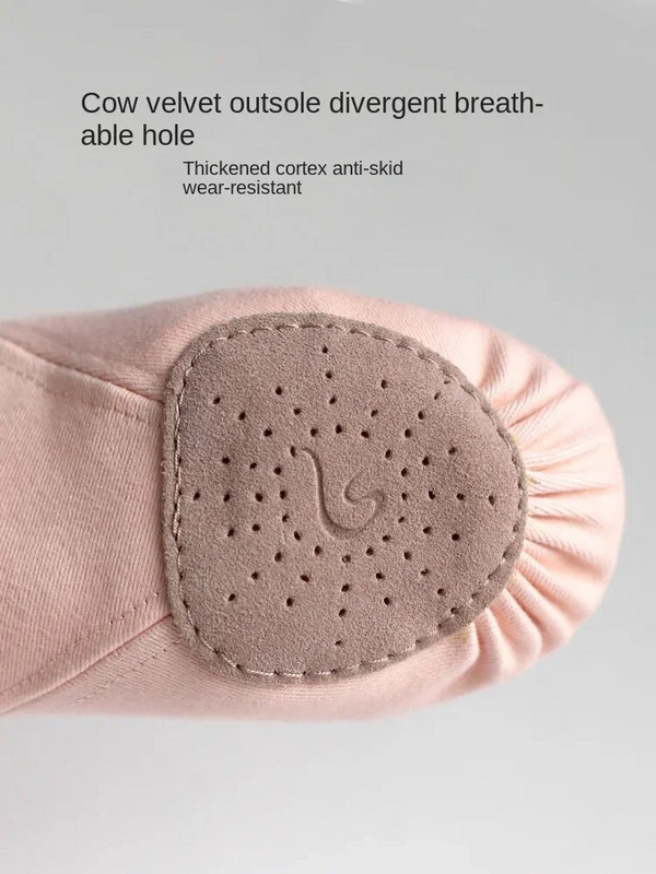 Stretch Canvas Slip On Jazz Balleti tantsukingad naistele Meeste Treeningjalatsid Pehmed Jooga Treeningjalatsid Sporditossud Roosa 44