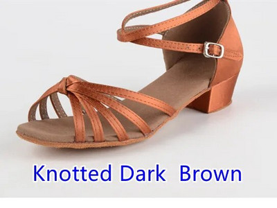 Nové dievčenské detské/detské tanečné topánky na spoločenské tango, salsu, latino tance, dámske zlato-strieborné, čierne, leopardie, nízky podpätok 3,5 cm