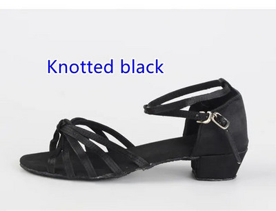 Nové dievčenské detské/detské tanečné topánky na spoločenské tango, salsu, latino tance, dámske zlato-strieborné, čierne, leopardie, nízky podpätok 3,5 cm