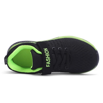 Модни детски маратонки Спортни обувки за момчета Hook&Loop Дишаща мрежа Ежедневни детски обувки за ходене Размер 28-39