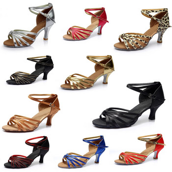 Γυναικεία παπούτσια χορού Γυναικεία παπούτσια για κορίτσια με μαλακό κάτω μέρος Αίθουσα χορού Salsa Tango παπούτσια χορού για εσωτερικούς χώρους καλοκαιρινά σανδάλια χορού με τακούνι 5cm/7cm