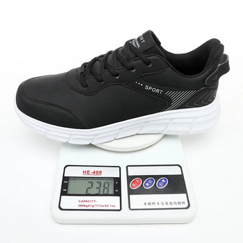 Водоустойчиви мъжки маратонки за бягане Устойчиви на износване Тенис спортни обувки Кожени мъжки ежедневни обувки Chaussure Homme Плюс размер 48
