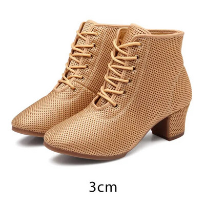 Salsa plesne cipele Ženske latino plesne cipele Visoke čizme za jazz ples Potpetice 5 cm Mrežaste tenisice za ples na otvorenom za odrasle žene