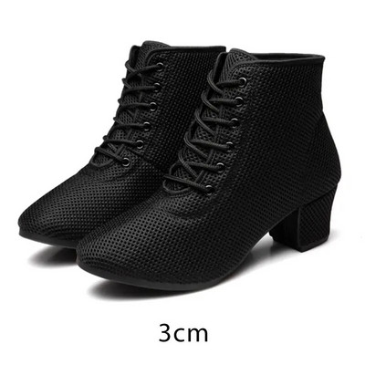 Salsa plesne cipele Ženske latino plesne cipele Visoke čizme za jazz ples Potpetice 5 cm Mrežaste tenisice za ples na otvorenom za odrasle žene