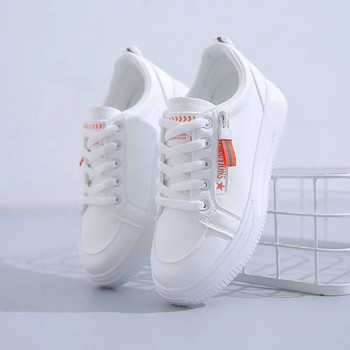 2023 Κορεατική Casual Breathable Board Γυναικείες 39 Αθλητικά Δερμάτινα παπούτσια για τρέξιμο Flats Γυναικεία μόδα Τένις Λευκό Zapatos De Mujer