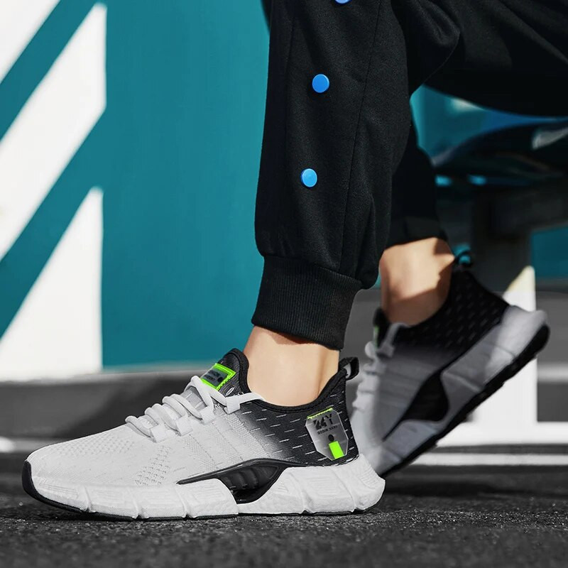 Mood välistingimustes kasutatavad meeste jooksujalatsid Kerged jooksujalatsid Meeste tossud Hingavad vabaajajalatsid Võrgust mugavad Zapatos