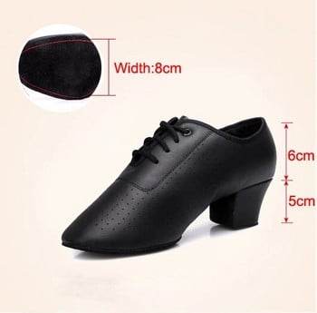 5CM ток Естествена кожа Дамски обувки за танци Tango Flamenco Обувки за учители Обувки за момичета Waltz Tango Foxtrot Quick Step Танцови обувки