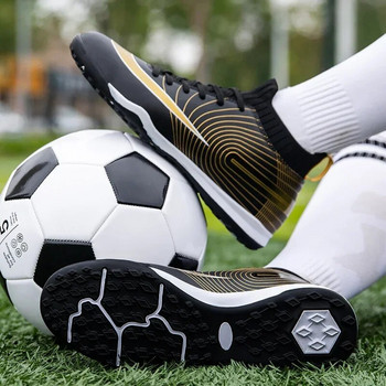 Мъжки футболни обувки Професионални унисекс футболни обувки до глезена Бутони Тренировка на трева Мачове Маратонки за футзал Професионални неплъзгащи се меки