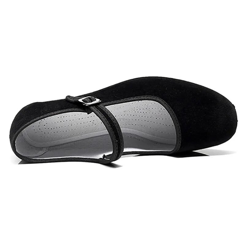 EU34-41 flanel negru rezistent la exterior Folk Fitness profesor yoga Latin Ballroom balet dans adidași pantofi femei fete