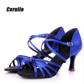 Ballroom Salsa Samba Party Tango Naiste Ladina tantsujalatsid Tossud Professionaalsed tantsukingad naistele Tüdrukutele 5/7cm Pehme A02D