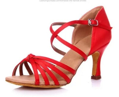 Ballroom Salsa Samba Party Tango Naiste Ladina tantsujalatsid Tossud Professionaalsed tantsukingad naistele Tüdrukutele 5/7cm Pehme A02D