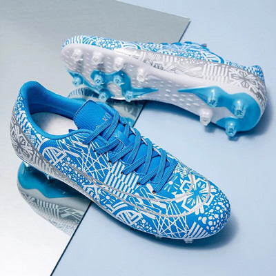 Pantofi cu gleznă înaltă pentru bărbați, pantofi de fotbal TF/FG, pentru copii, pentru exterior, crampoane lungi, profesie, pantofi de fotbal, șosete, pantofi de futsal