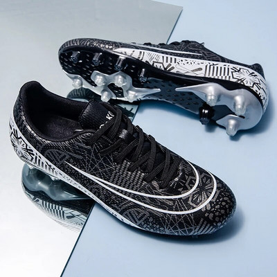 Pantofi cu gleznă înaltă pentru bărbați, pantofi de fotbal TF/FG, pentru copii, pentru exterior, crampoane lungi, profesie, pantofi de fotbal, șosete, pantofi de futsal