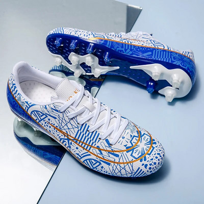 Pantofi cu gleznă înaltă pentru bărbați, pantofi de fotbal TF/FG, pentru copii, pentru exterior, crampoane lungi, profesie, pantofi de fotbal, șosete, pantofi de futsal