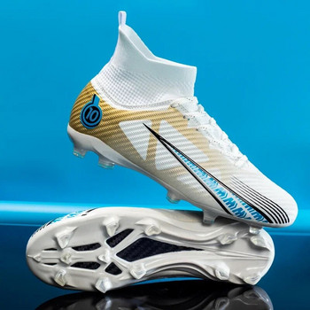 Επαγγελματικά ανδρικά παπούτσια ποδοσφαίρου FG/TF Προπόνηση Αθλητικά ποδοσφαιρικά σίτες Ποδοσφαιρικά αθλητικά παπούτσια στον αστράγαλο Χονδρική Unisex Outdoor Ultralight