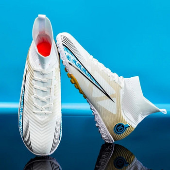 Επαγγελματικά ανδρικά παπούτσια ποδοσφαίρου FG/TF Προπόνηση Αθλητικά ποδοσφαιρικά σίτες Ποδοσφαιρικά αθλητικά παπούτσια στον αστράγαλο Χονδρική Unisex Outdoor Ultralight