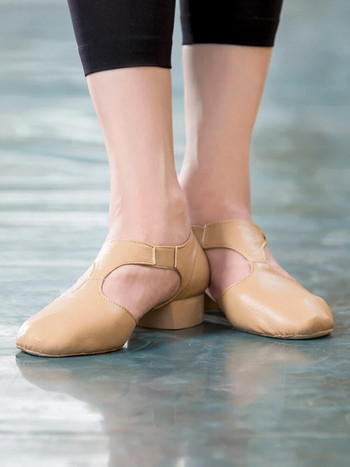 Естествена кожа Еластични балетни танцови обувки за жени Момичета Меки джаз танцови обувки Twist Yoga Pole Dance Shoes Summer Sandasl