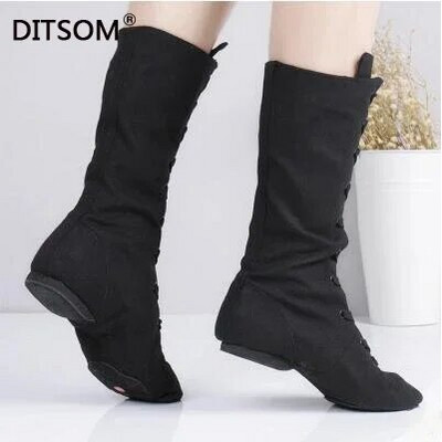 Canvas High Dance Boots For Dance Studios Lace-up Jazz Street Dance Boot Gym Yoga Fitness Karate Παπούτσια χορού 31-45