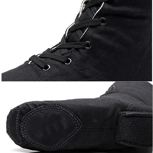 Canvas kõrged tantsusaapad tantsustuudiotele Nööriga jazz Street Dance Boot Jõusaal Jooga Fitness Karate Kingad Tantsutossud 31-45