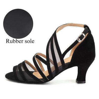 DKZSYIM Pantofi de dans pentru femei, profesionale, pentru sala de bal latină, tango, plasă de catifea, pentru interior, cu talpă moale, pantofi de dans pentru femeie, fete, 5-7 cm, în aer liber
