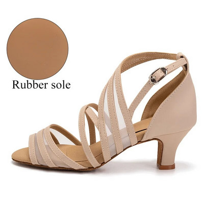 DKZSYIM Pantofi de dans pentru femei, profesionale, pentru sala de bal latină, tango, plasă de catifea, pentru interior, cu talpă moale, pantofi de dans pentru femeie, fete, 5-7 cm, în aer liber