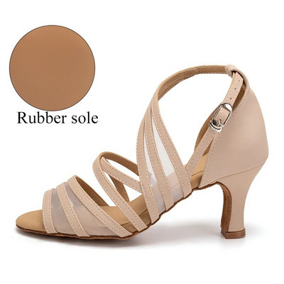 DKZSYIM Pantofi de dans pentru femei, profesionale, pentru sala de bal latină, tango, plasă de catifea, pentru interior, cu talpă moale, pantofi de dans pentru femeie, fete, 5-7 cm, în aer liber