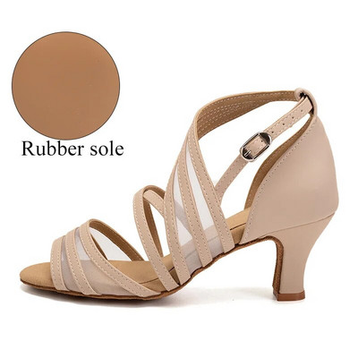 DKZSYIM Pantofi de dans pentru femei, profesionale, pentru sala de bal latină, tango, plasă de catifea, pentru interior, cu talpă moale, pantofi de dans pentru femeie, fete, 5-7 cm, în aer liber