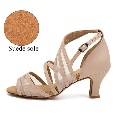 DKZSYIM Pantofi de dans pentru femei, profesionale, pentru sala de bal latină, tango, plasă de catifea, pentru interior, cu talpă moale, pantofi de dans pentru femeie, fete, 5-7 cm, în aer liber