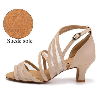 DKZSYIM Pantofi de dans pentru femei, profesionale, pentru sala de bal latină, tango, plasă de catifea, pentru interior, cu talpă moale, pantofi de dans pentru femeie, fete, 5-7 cm, în aer liber