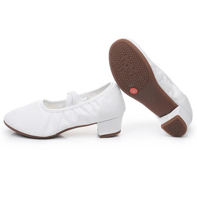 Deju apavi sievietēm, meitenēm, dāmām, latīņu balles zāle, modernas salsas treniņu deju apavi ar slēgtu purngalu Kvadrātveida deju mīksta gumijas zole