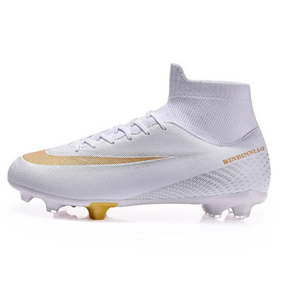 Meeste pika naastjaga jalgpallisaapad Täiskasvanute FG/TF jalgpallijalatsid, libisemiskindlad lastele, kõrged pahkluudega klambrid Professionaalsed murujalgpallitossud 2023