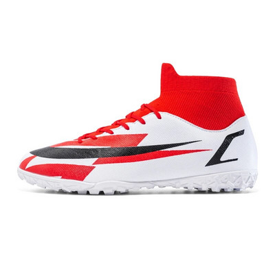 Meeste pika naastjaga jalgpallisaapad Täiskasvanute FG/TF jalgpallijalatsid, libisemiskindlad lastele, kõrged pahkluudega klambrid Professionaalsed murujalgpallitossud 2023