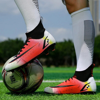 Нови футболни обувки Мъжки футболни обувки TF\\FG външна подметка Двуцветни маратонки за тренировки на трева на открито Детски обувки за футзал Размер EU32-45