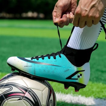 Нови футболни обувки Мъжки футболни обувки TF\\FG външна подметка Двуцветни маратонки за тренировки на трева на открито Детски обувки за футзал Размер EU32-45