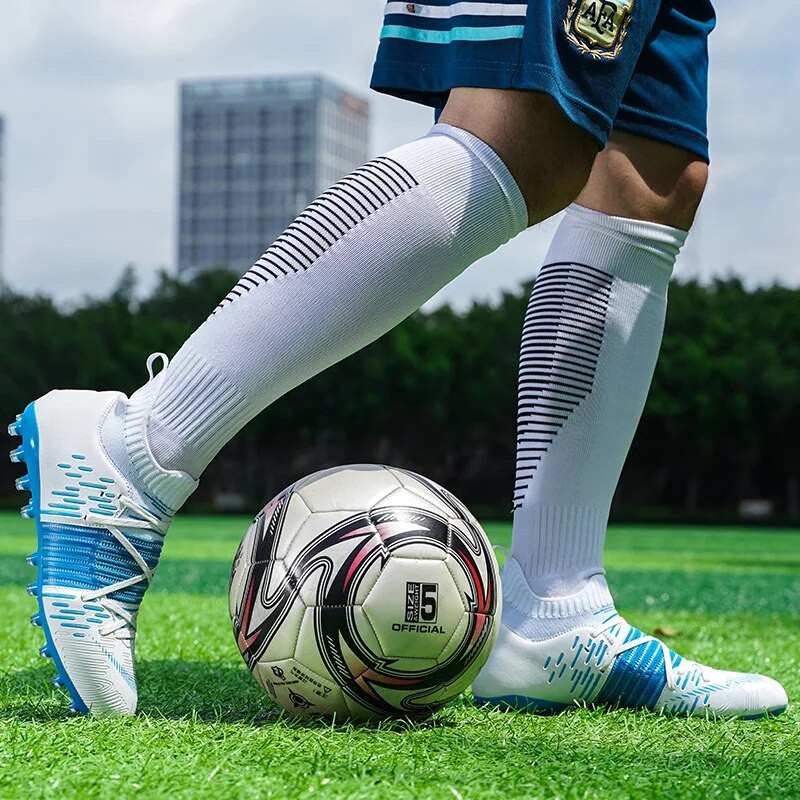 Uued Jalgpallisaapad Meeste Jalgpallijalatsid TF\FG Välistald Kahes toonis Õues, Muruväljakul Treeningtossud Laste Futsal Jalatsid Suurus EU32-45