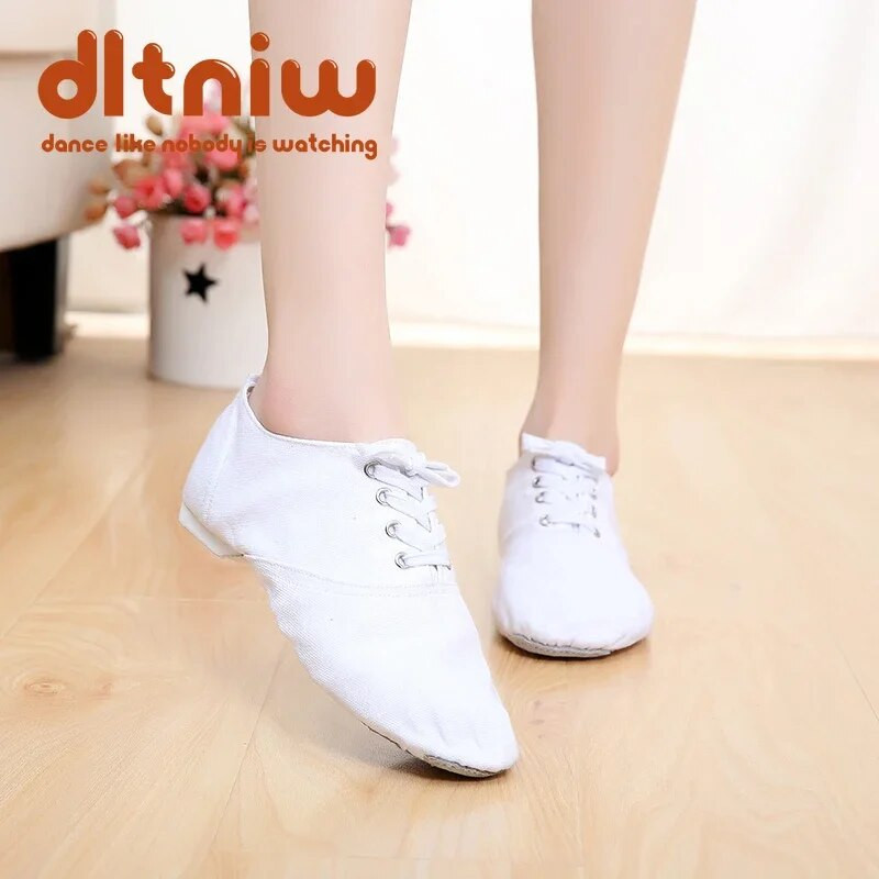 Zapatos Mujer 2024 meeste tantsukingad naistele Ayakkabi tantsujalatsid, disainitud pehmed paeltega lõuendijazzi tantsukingad