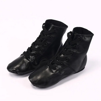Обувки за танци Кожени платнени високи обувки за джаз танци Мъжки обувки за възрастни с мека подметка Дамски равни ботуши Детски маратонки