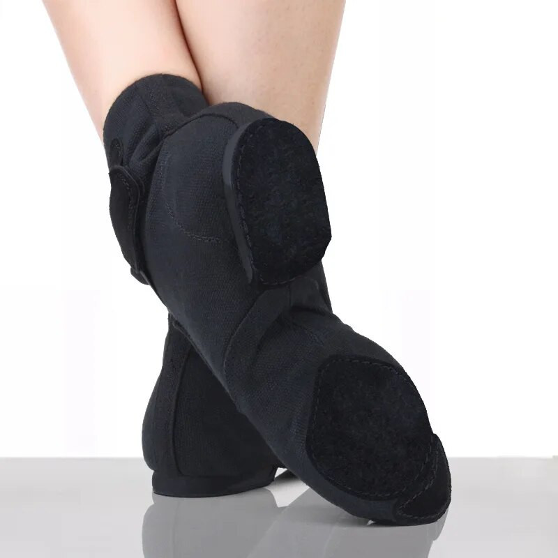 Tantsukingad Nahast lõuend Kõrge ülaosaga džässitantsukingad Meeste Pehme tallaga Naiste Lamedad Treeningsaapad Laste Tossud