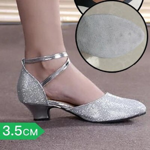 Naiste peotantsukingad Satiin Säravad kivid Pehme põhjaga ladina tantsujalatsid Naiste Salsa tantsujalatsid konts 3,5 cm-5 cm