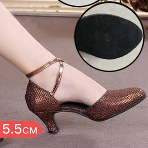 Naiste peotantsukingad Satiin Säravad kivid Pehme põhjaga ladina tantsujalatsid Naiste Salsa tantsujalatsid konts 3,5 cm-5 cm