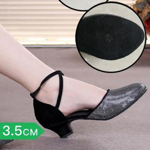 Naiste peotantsukingad Satiin Säravad kivid Pehme põhjaga ladina tantsujalatsid Naiste Salsa tantsujalatsid konts 3,5 cm-5 cm