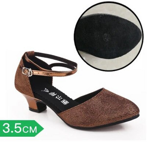 Naiste peotantsukingad Satiin Säravad kivid Pehme põhjaga ladina tantsujalatsid Naiste Salsa tantsujalatsid konts 3,5 cm-5 cm