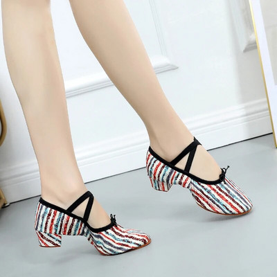 Suvised tantsukingad naistele keskmise kontsaga pehmed tüdrukud balleti džässitantsukingad Kõhujooga ladina tantsujalatsid õpetajate kingad