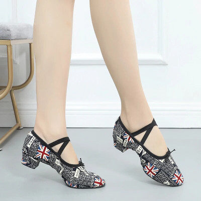 Suvised tantsukingad naistele keskmise kontsaga pehmed tüdrukud balleti džässitantsukingad Kõhujooga ladina tantsujalatsid õpetajate kingad