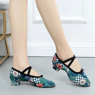 Suvised tantsukingad naistele keskmise kontsaga pehmed tüdrukud balleti džässitantsukingad Kõhujooga ladina tantsujalatsid õpetajate kingad