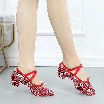 Suvised tantsukingad naistele keskmise kontsaga pehmed tüdrukud balleti džässitantsukingad Kõhujooga ladina tantsujalatsid õpetajate kingad