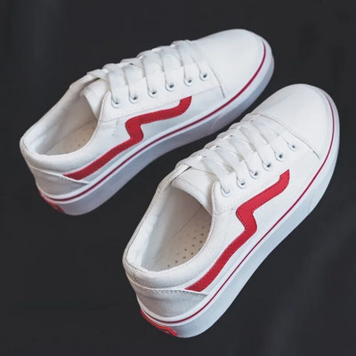 Drobiniai bėgimo sportbačiai moteriški apvalūs pirštai, vienspalviai suvarstomi negiliai moteriški laisvalaikio vaikščiojimo batai Rankų darbo sportiniai treniruokliai