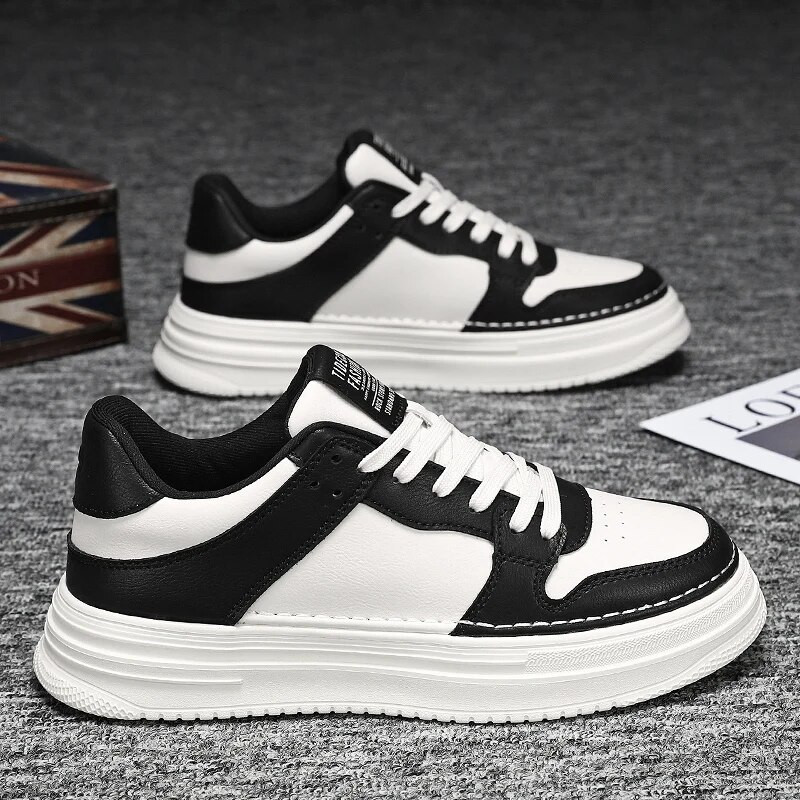 Uued meeste rulakingad Mood vabaaja tossud Üliõpilastele sobivad valged spordijalatsid Tasuta paindlikud nahast õmblused