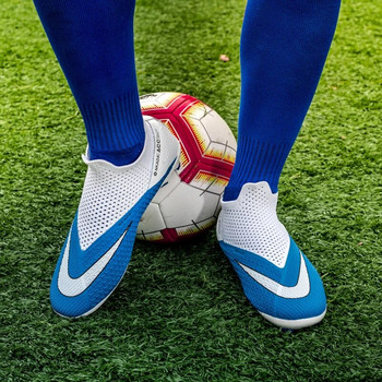 FG/AG/TF Мъжки футболни обувки Футболни обувки с високи глезени за мъже Дишащи спортни маратонки с високи глезени На открито 2021 Голям размер 35-47